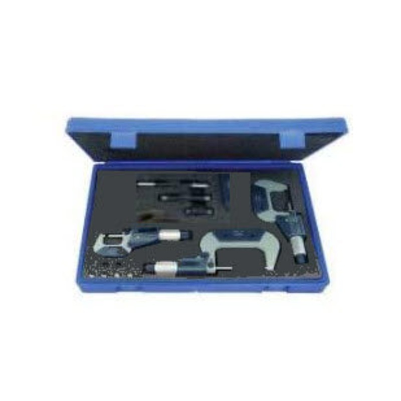 Inspec Digital Micrometer set 132-13-80 Range 0-75mm/0-3 Resolution .00005/.001mm