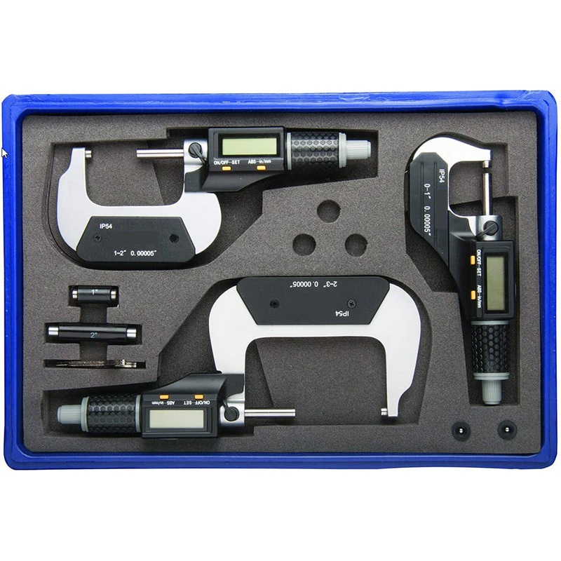 Inspec Digital Micrometer Set 132-13-80 Range 0-75mm/0-3mm Resolution .00005/.001mm