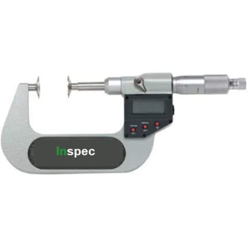 Inspec Disc Micrometer Range 25-50mm/1-2 Resolution .001mm/.00005 anvils 20mm Item number 230-22-410