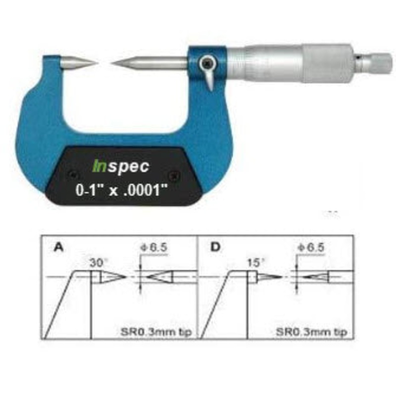 Inspec Point Micrometer 0-1 x .0001 Code 200-41-161