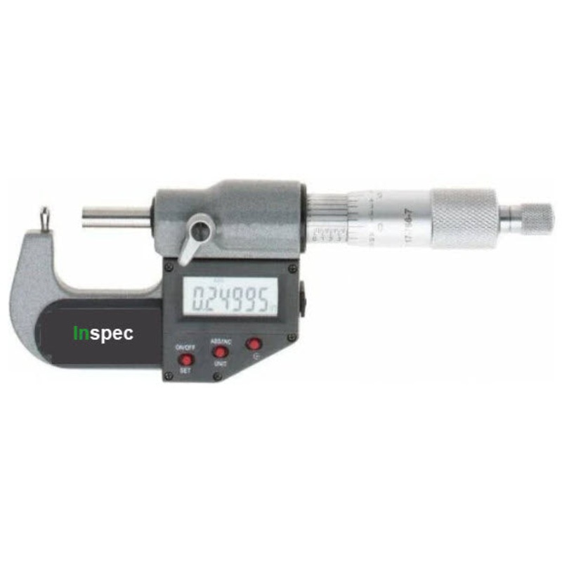 Inspec Tube Micrometer 0-1/0-25mm x .00005/.001mm Code 236-71-210 Type B Spherical Anvil 3.5mm & Flat Spindle