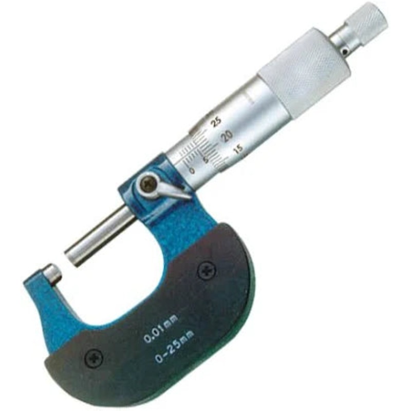 Inspec Tube Micrometer 0-25mm x .01mm Code 200-61-100 Spherical Anvil & Flat Spindle