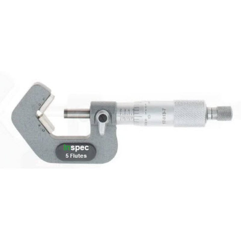 Inspec Vee Anvil micrometers 5-25mm x .01mm 5 flute 201-51-000