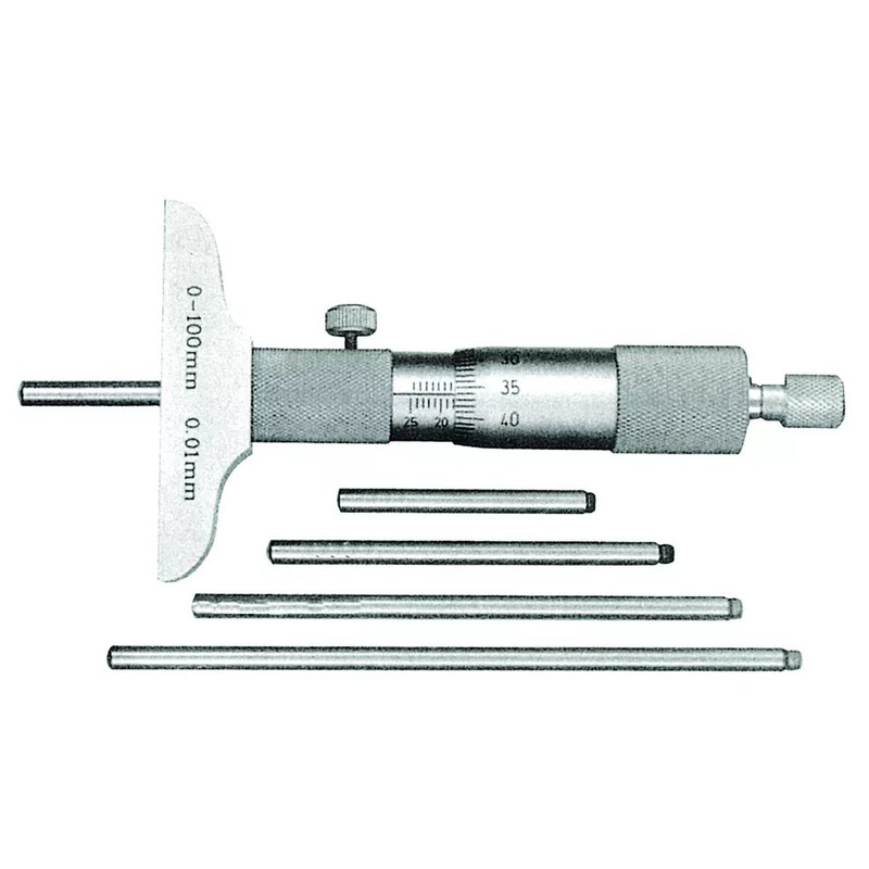 Inspec 202-53-000 Depth Mic 0-100mm Graduation .01mm Base 63mm