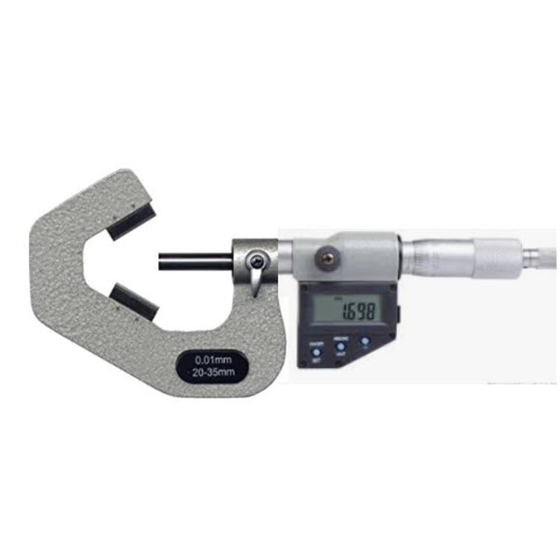 Inspec 231-43-410 Vee Micrometer 3 Flute Range 20-35mm/.8-1.4” Resolution .00005”/.001mm