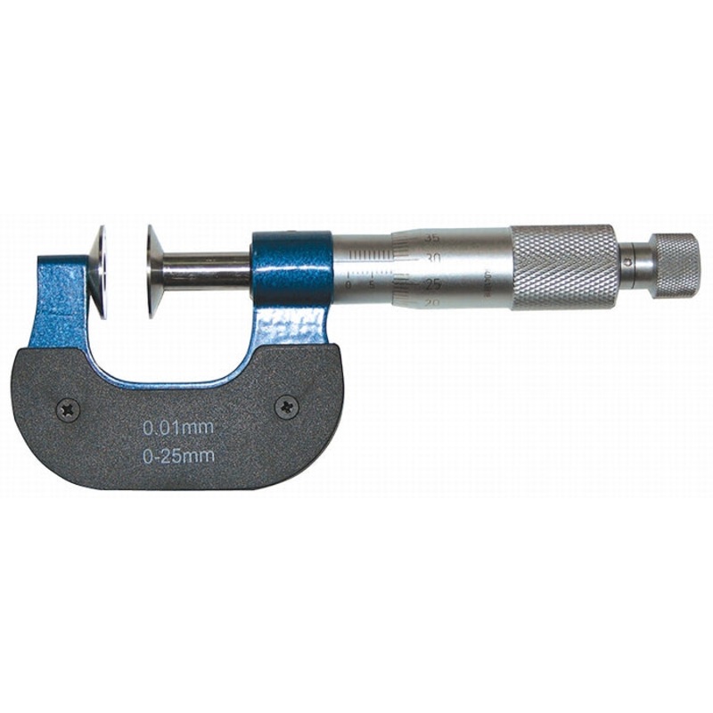 Inspec Disc Micrometer Range 0-25mm x .01mm 204-21-000 Rotating Spindle