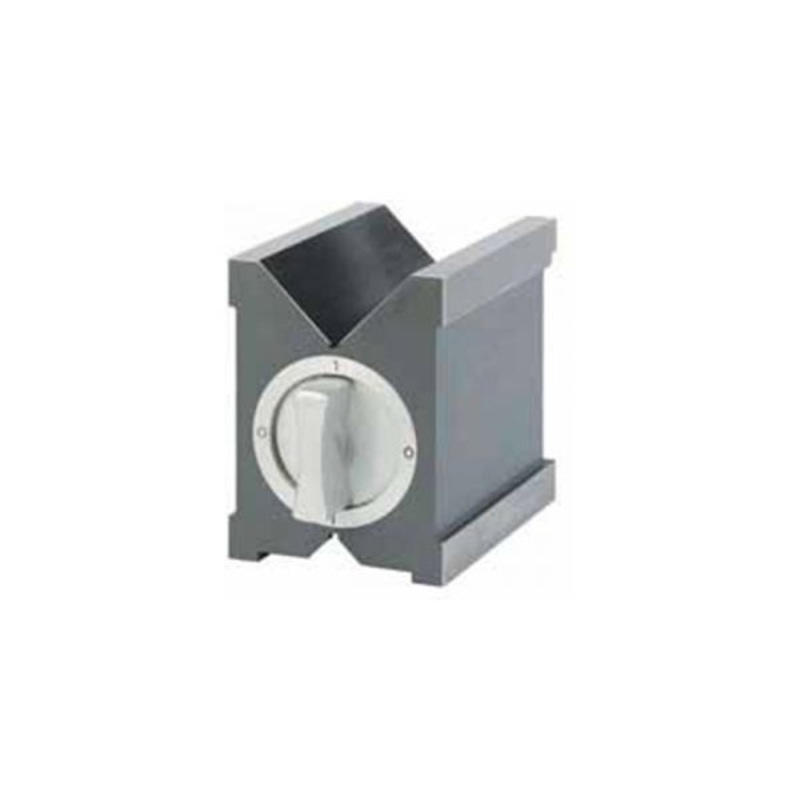 Mahr Magnetic V-Block, Length x Width x Height 100 x 70 x 95 mm (39.37 x 2.76 x 3.74 inch), For shaft dia. 5 – 65 mm (0.2- 2.56 inch), V-angle 90 4230000 107MH