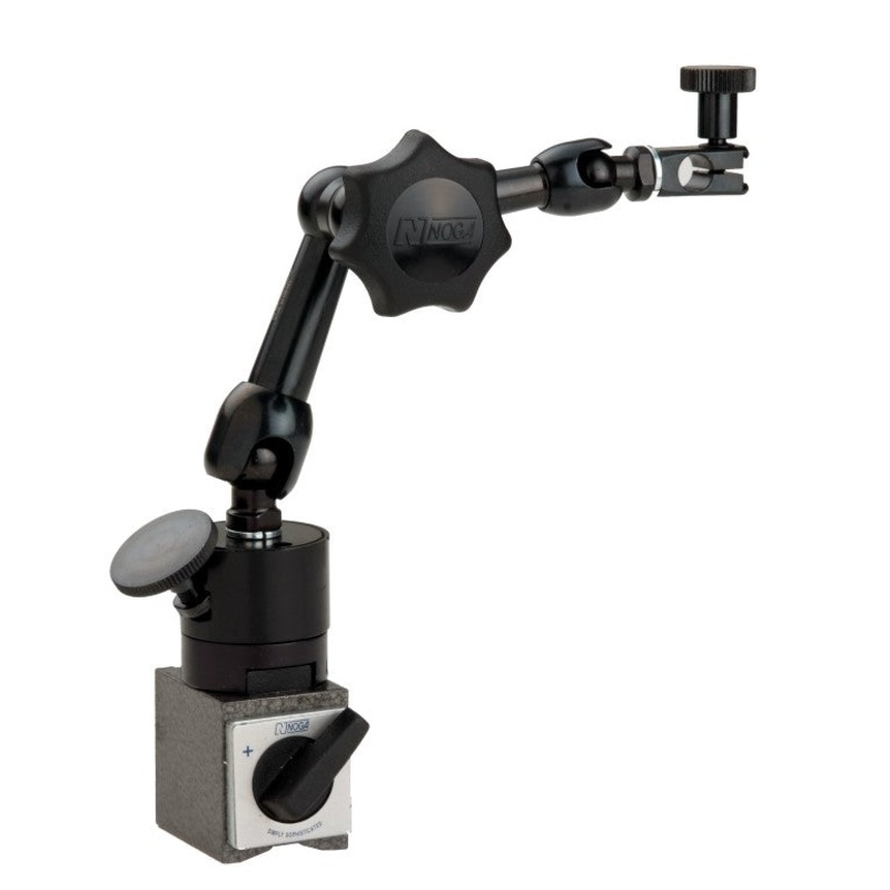 Noga NF1024 Mag Base 3/8 360 On Off Magnet Dimensions : 1.18 x 1.58 x 1.375 Magnetic Force : 72 lbs Bottom Arm Length : 2.2 Top Arm Length : 2 Weight : 1.4lbs Fine Adjustment : At Base