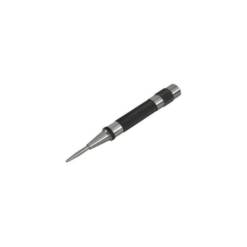 Starrett 18A Automatic Center Punch, Steel Automatic Center Punch, 5/125mm Length, 9/16/14mm Punch Diameter