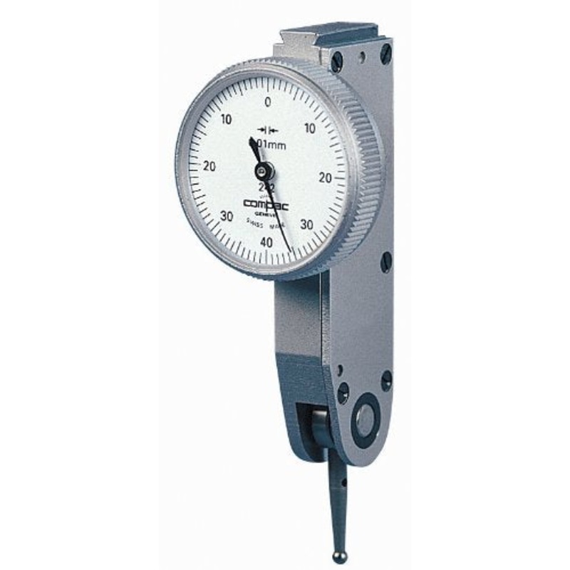 Compac Test Indicator 213G Series Reading: .01mm, Range 1.5mm, Face 40mm Reading 0-25-50, Stylus Length 18mm,