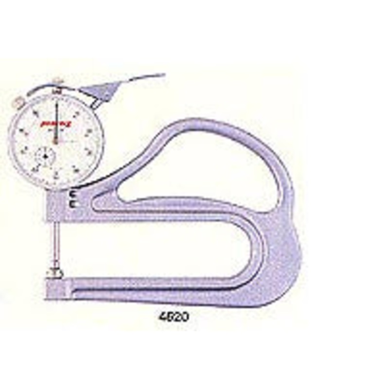 Peacock Dial Thickness Gauge Measuring range 1 Graduation 0.001, Throat depth 4.750 Model 4620