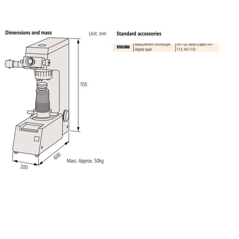 810-086 Measuring microscope HM-100 Series Micro Vickers hardness testing machines