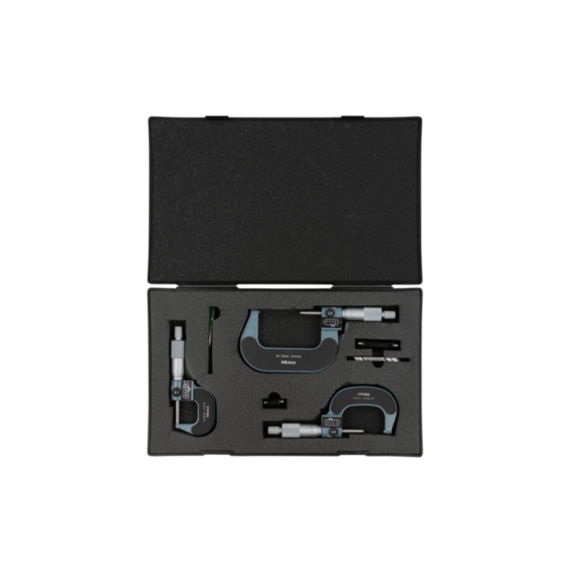 Mitutoyo Digit Outside Micrometer Set 0-75mm, 0,001mm, (3 pcs.) 193-901