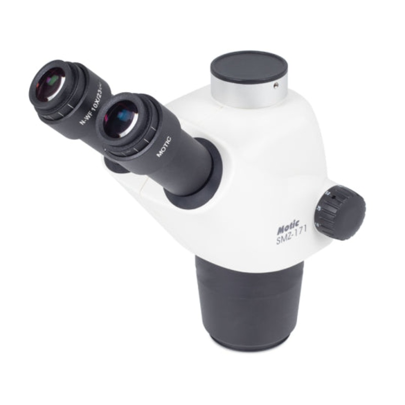 Motic SMZ-171 TH Trinocular Microscope head 7.5X-50X with 10x Eyepiece Part no. 1100200600761 45 inclined