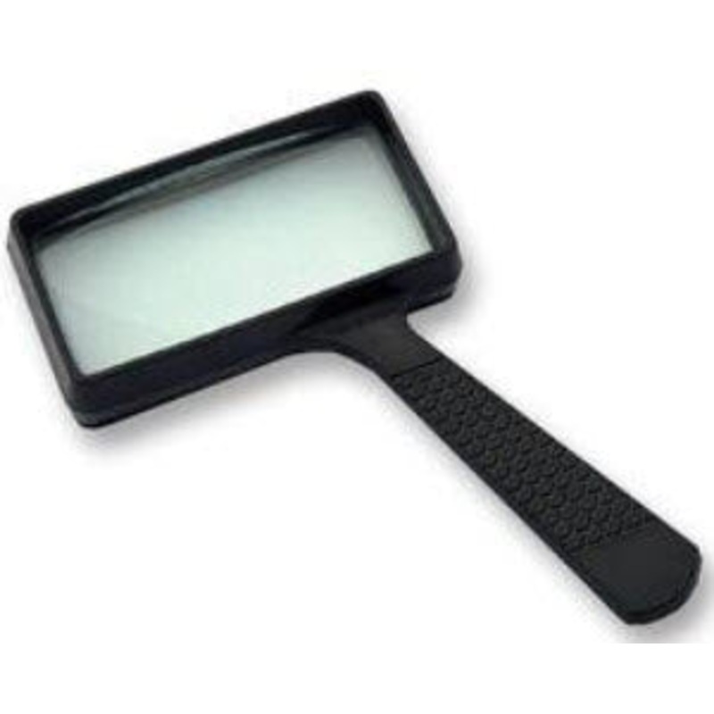 59-620-003 HAND HELD MAGNIFIER 100X50 X 3 MAG. Magnification: 3x Colour: Black Lens Length: 100mm Lens Width: 50m Magnification Factor: 3 RoHS Compliant: NA