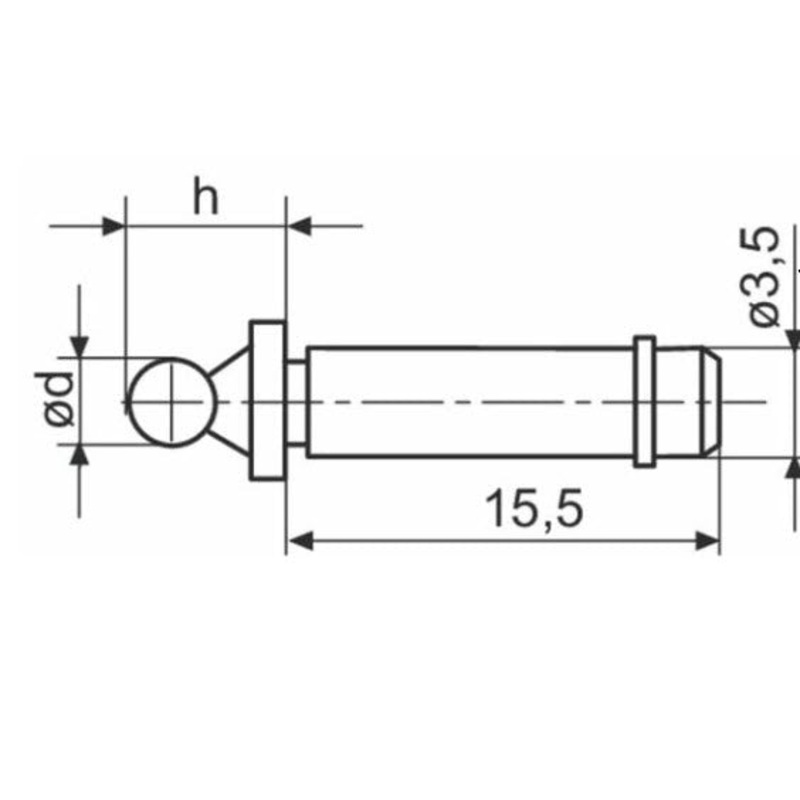 BALL ANVILS FOR 40 Z/852 (2 REQUIRED) 3.2MM Article no.: 4170570