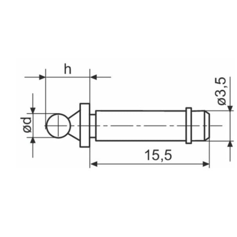 Mahr 4170562 Marameter Ball Contact, BALL ANVIL FOR 40 Z/852 5.5MM