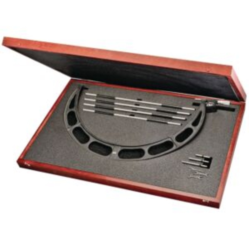 Starrett 224MDRLZ 300 – 400 mm x 0.01 mm Mechanical outside micrometer – Interchangeable anvil