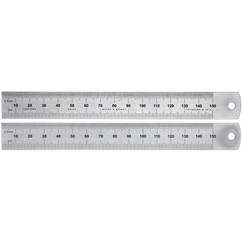 Moore & Wright Traditional Engineers Rigid Steel Rule 150mm ER306