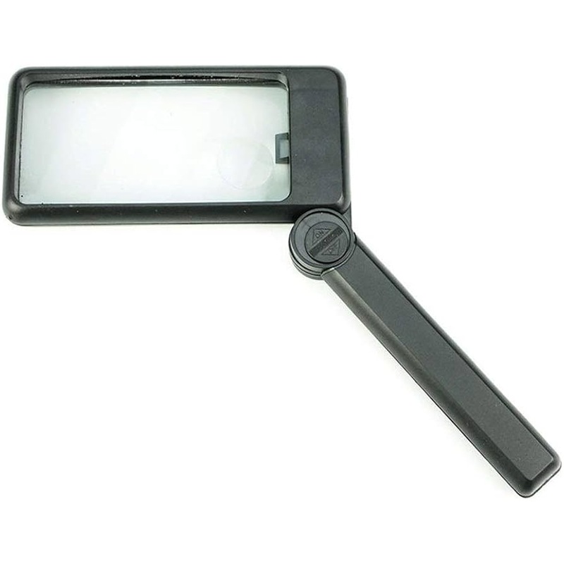 854-3012 Rectangular Magnifiers 3X/6X , 50 x 100mm Lens Acrylic Lens , Bifocal Foldable model