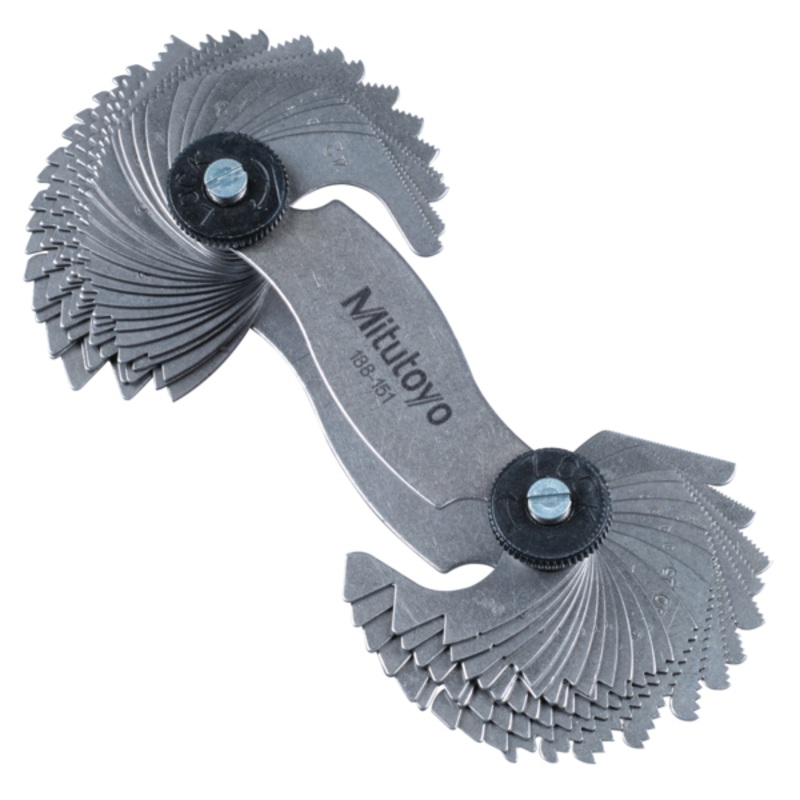 Mitutoyo Thread Pitch Gauge Screw Pitch Gauges size (mm/inch): 4 – 84 t.p.i.
