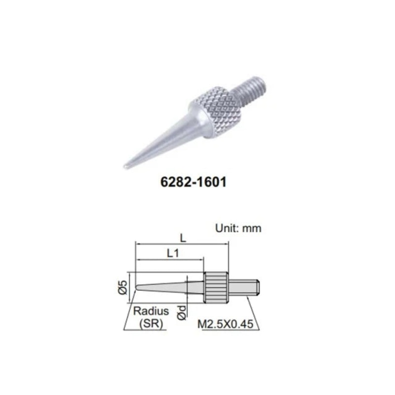 Needle Contact Point INSIZE 15mm (6282-1601) m2.5 x .45 L=15mm