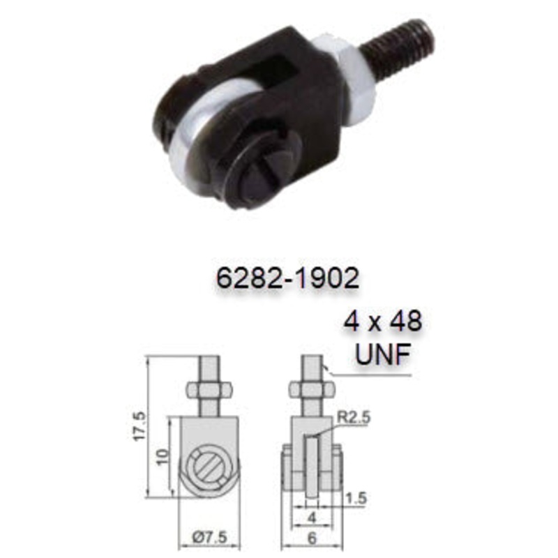 Steel Roller Point INSIZE 6282-1902 4 x 48 thread UNF