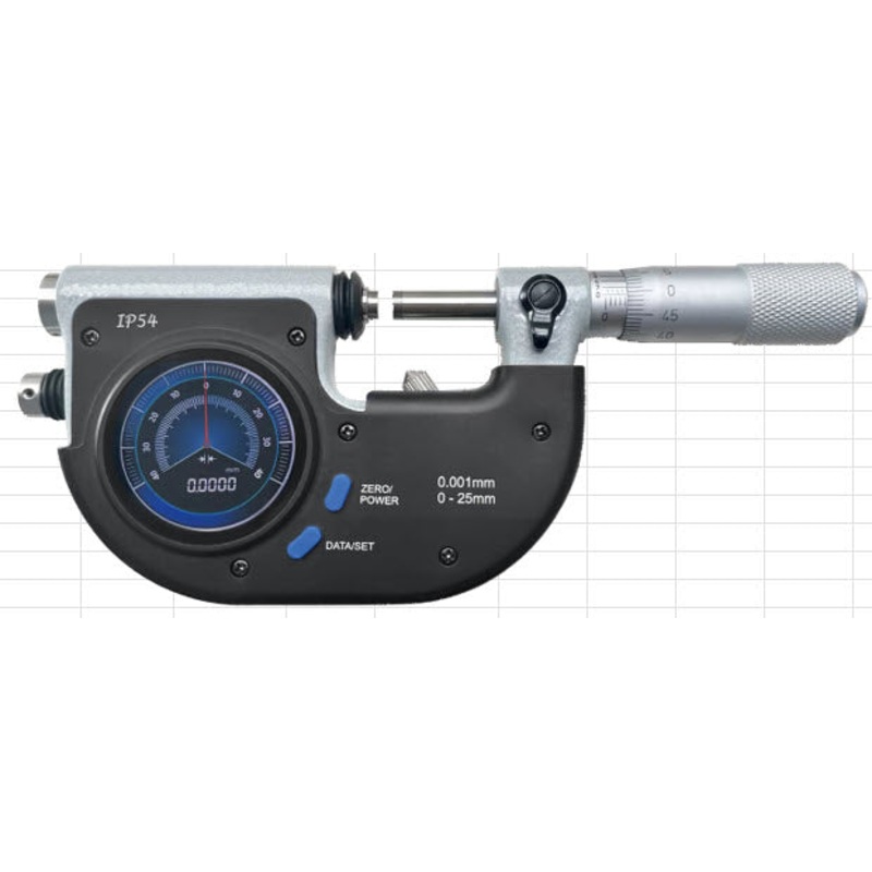 Inspec 270-81 Digital Dial Snap Micrometer 0-25mm  Resolution .0002mm
