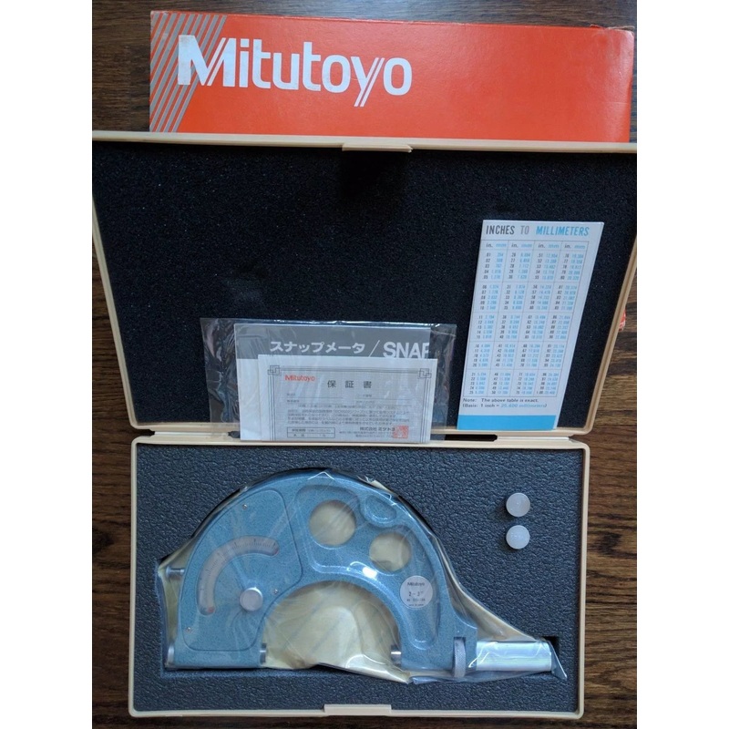 Mitutoyo Snap Meter 523-109 2-3” .0001”