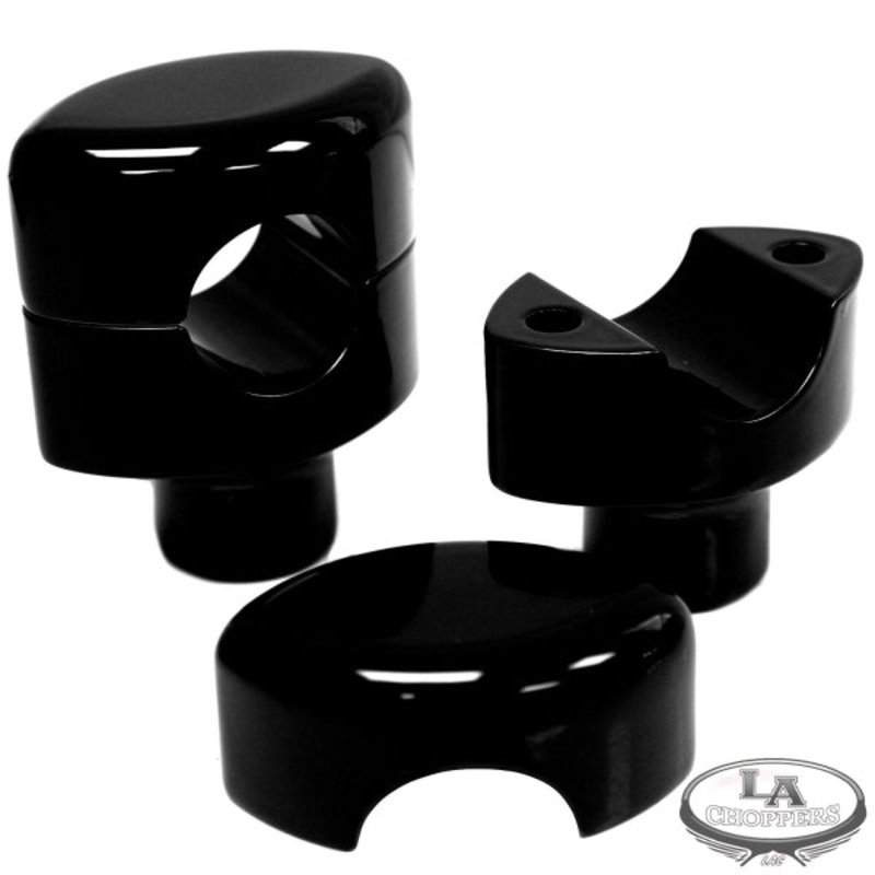 HEFTY RISERS SMOOTH FOR 1 1/4 HANDLEBARS 1.5 RISE BLACK UNIVERSAL