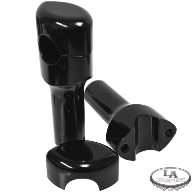 HEFTY RISERS SMOOTH FOR 1 1/4 HANDLEBARS 4 RISE BLACK UNIVERSAL
