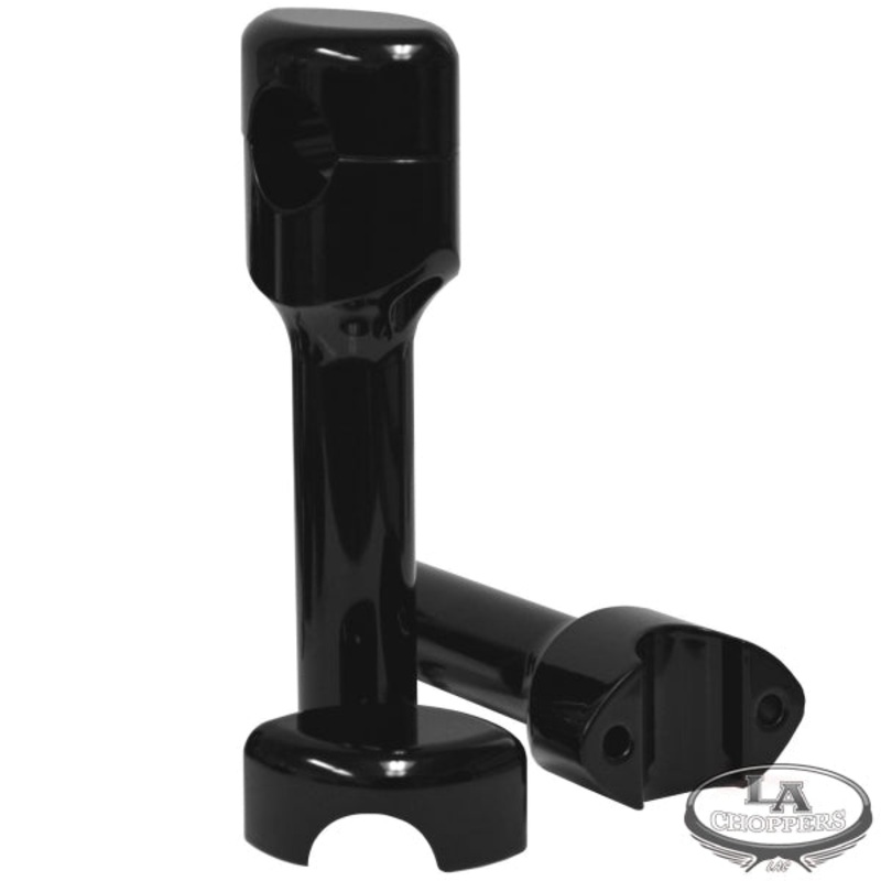 HEFTY RISERS SMOOTH FOR 1 1/4 HANDLEBARS 6 RISE BLACK UNIVERSAL