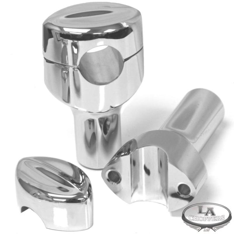 MOHAWK HEFTY RISERS FOR 1 1/4 HANDLEBARS 3 RISE CHROME UNIVERSAL