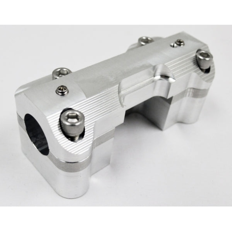RAW HANDELBAR CLAMP SET FOR 31,8 MM (1 1/4) BARS / NATURAL-RAW / ALUMINUM