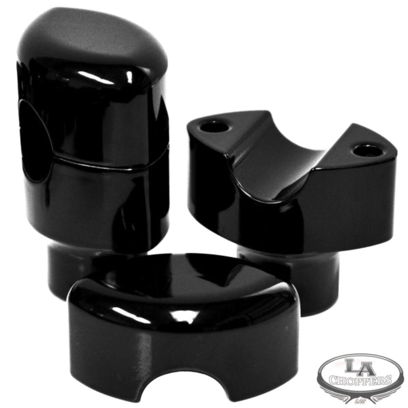 RISERS SMOOTHR FOR 1 HANDLEBARS 1.5 RISE BLACK UNIVERSAL