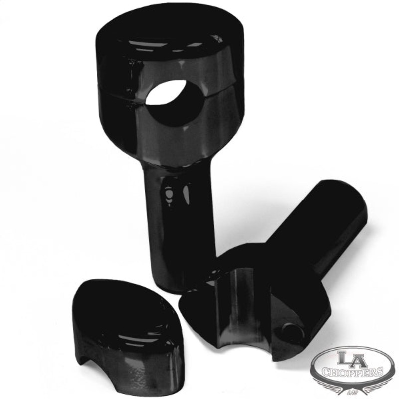RISERS SMOOTHR FOR 1 HANDLEBARS 4 RISE BLACK UNIVERSAL