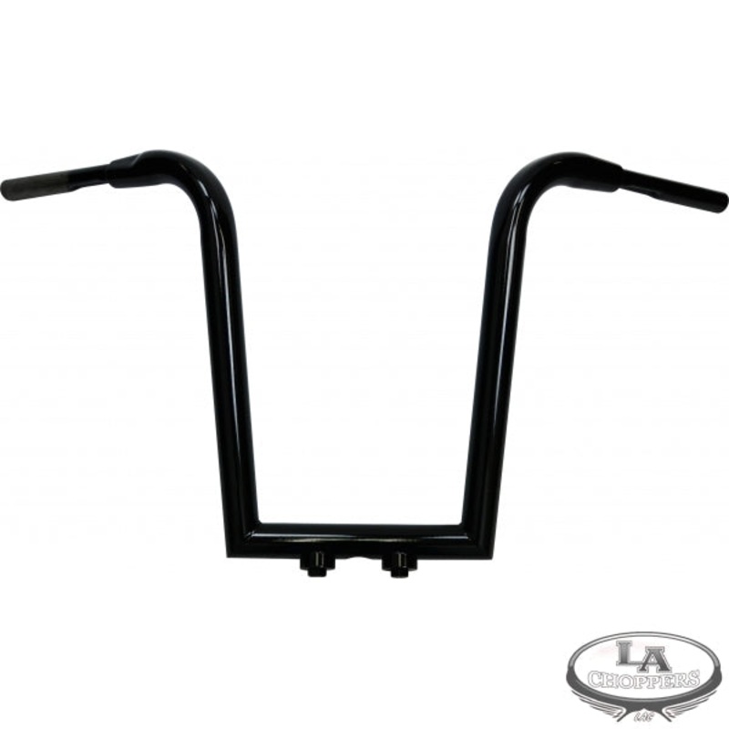 1 1/2 TREE HUGGER MITER CUT APE HANGER BARS 16 BLACK HD