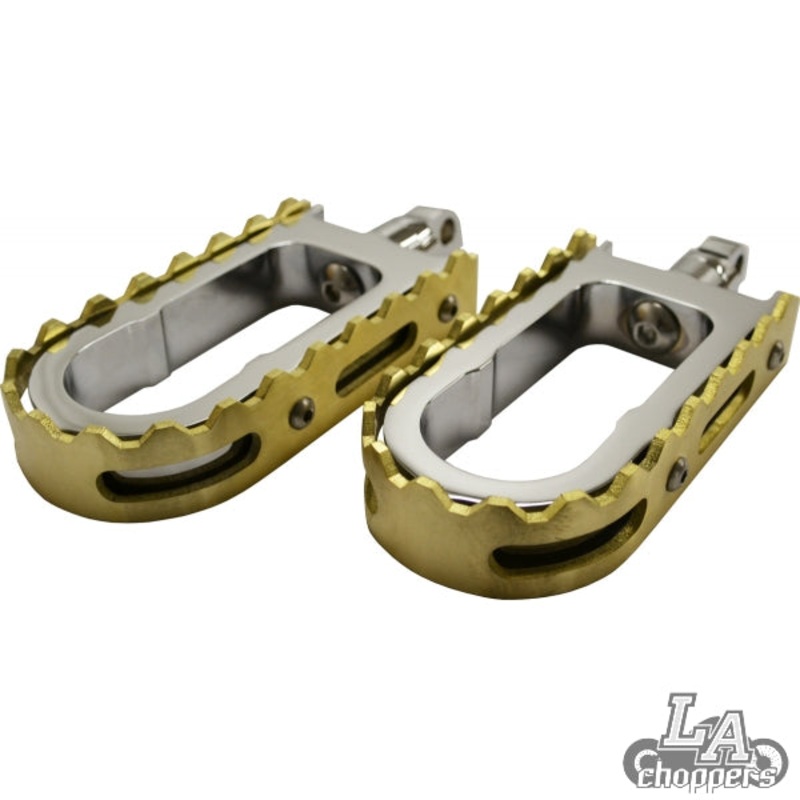 FOOTPEGS BMX STYLE CHROME/ BRASS