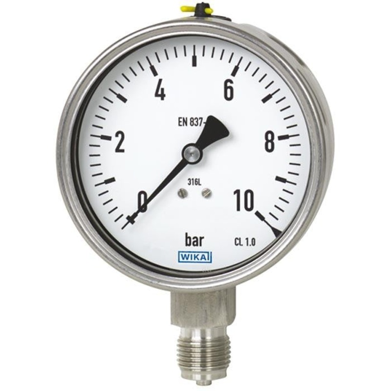 G 3/8 BSPP 4 Dial Dry Pressure Gauge Stainless Steel Bottom Entry