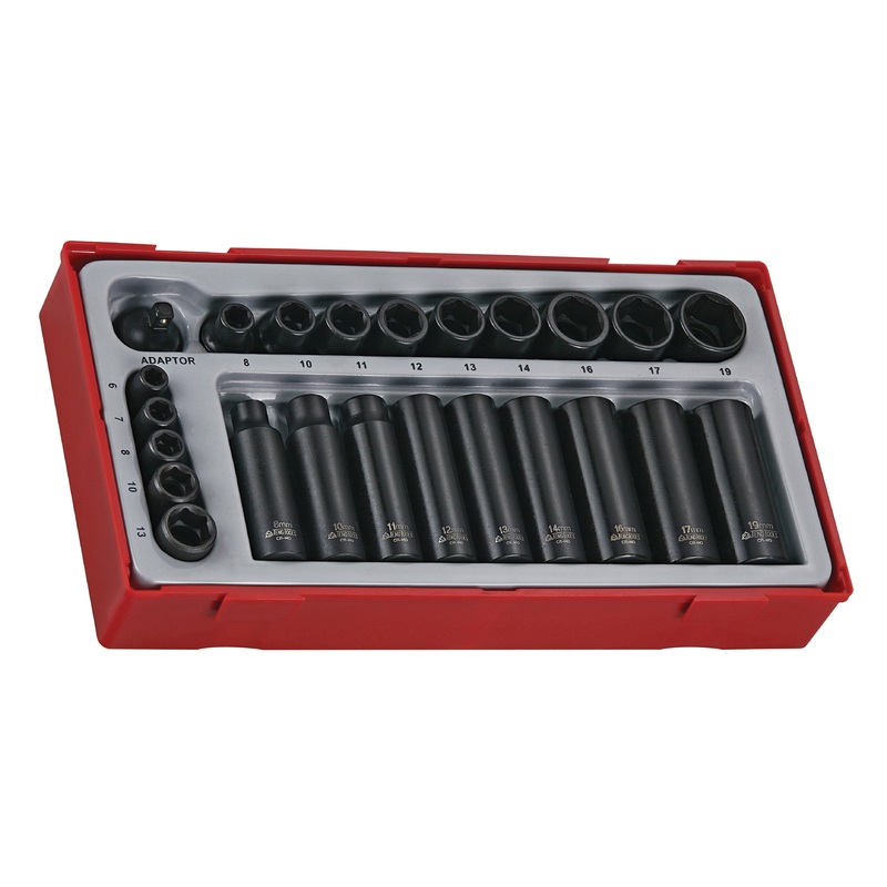 IMPACT SOCKET SET 1/4-3/8 DRIVE 24 PIECE