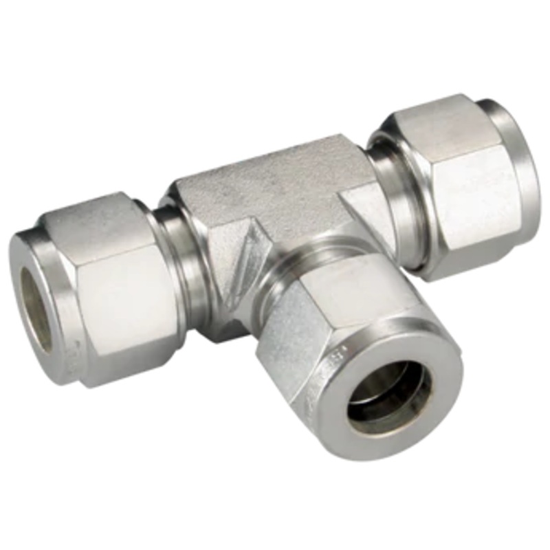 IMPERIAL TEE – TWIN FERRULE COMPRESSION FITTING STAINLESS STEEL