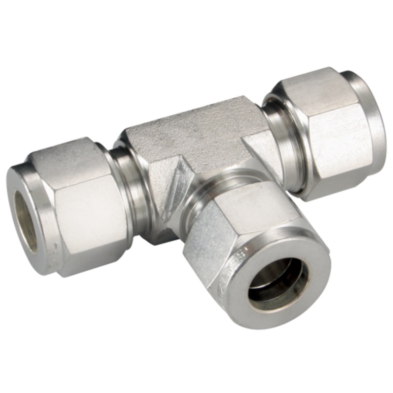 METRIC TEE – TWIN FERRULE COMPRESSION FITTING STAINLESS STEEL