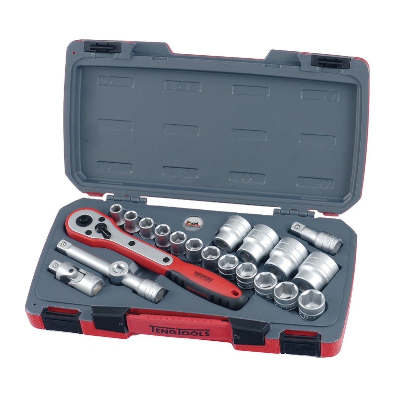SOCKET SET  1/2 DRIVE 21 PIECE