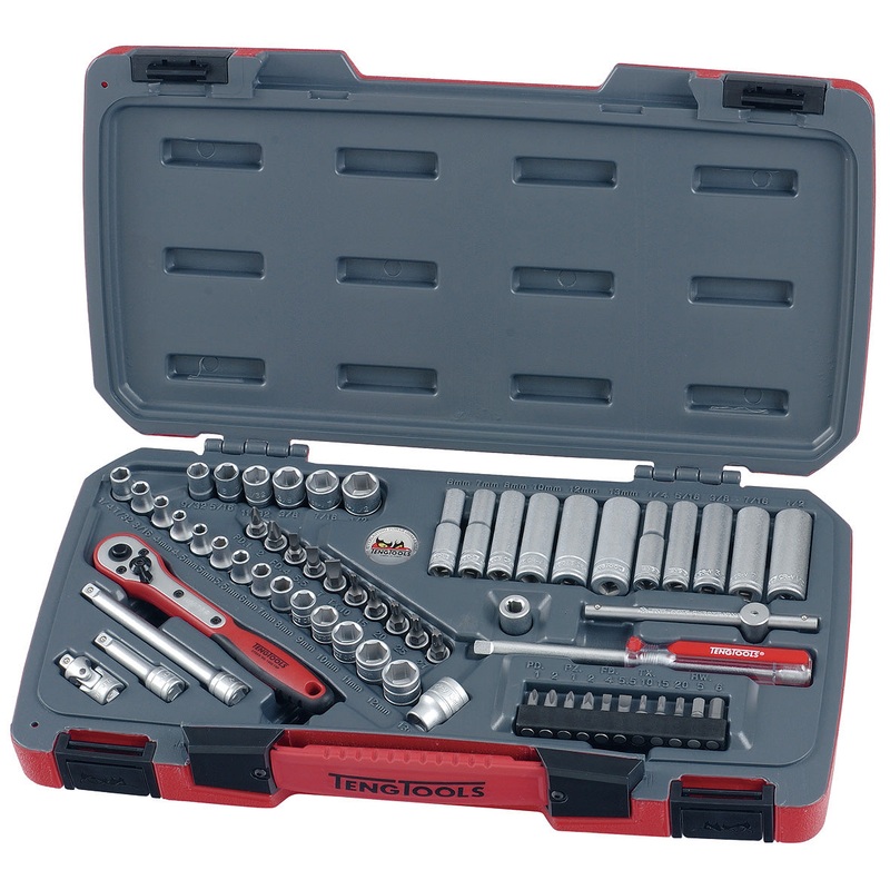 SOCKET SET  1/4 DRIVE 60 PIECE