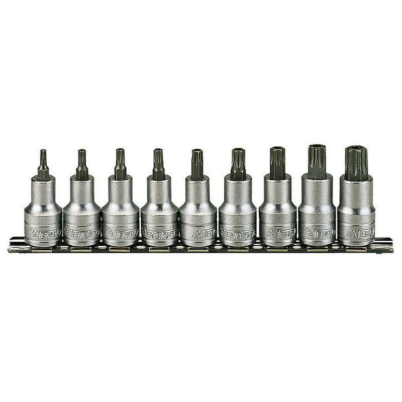 TX BIT SOCKET CLIP RAIL 9 PIECE