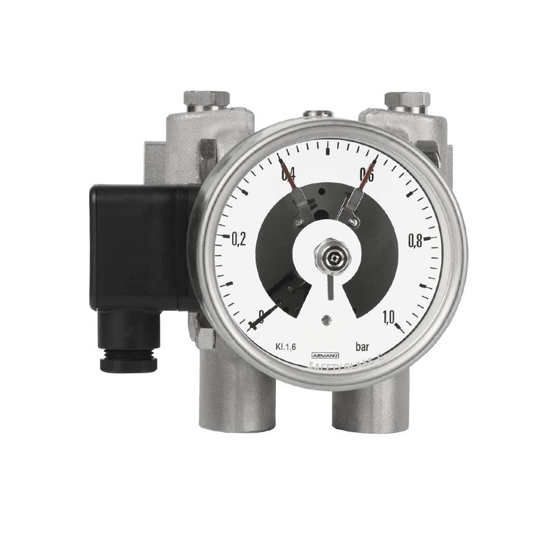 Differential pressure gauges with diaphragm with additional electrical accessory DiP2Ch / DiP2ChOe
