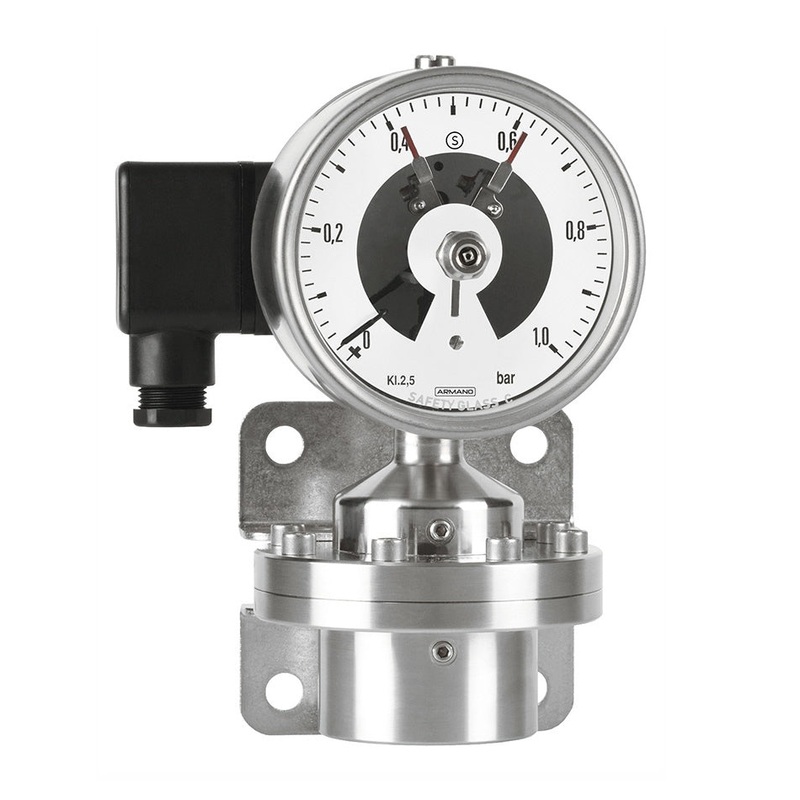 Differential pressure gauges with diaphragm with additional electrical accessory DiP2SCh / DiP2SChOe