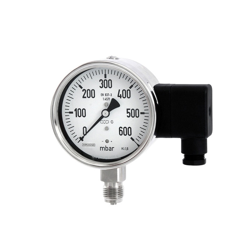Bourdon tube pressure gauge with integrated pressure transmitter model DIGPTM (data sheet 9632)