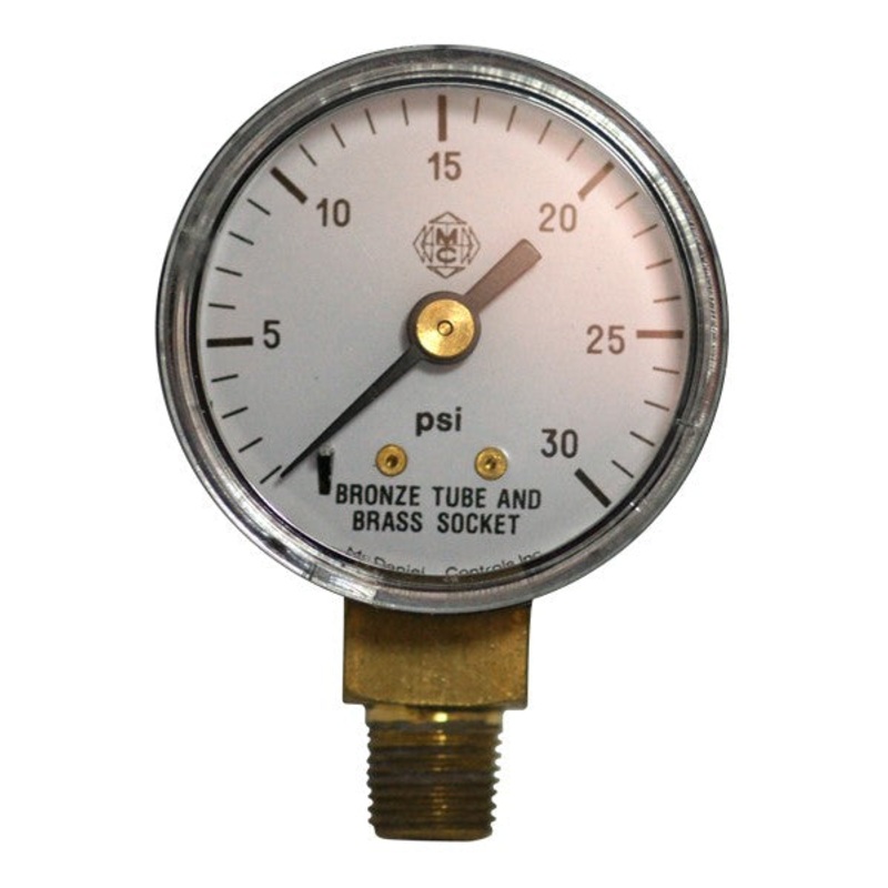 McDaniel Pressure Gauge – R8 Model – 1.5 Gauge, 1/8 NPT BTM, 200 PSI