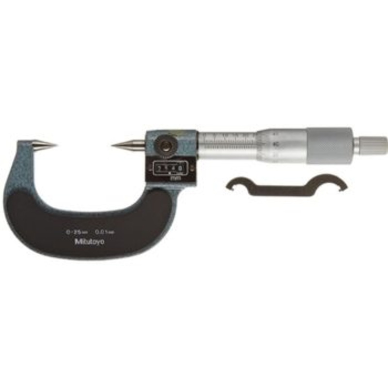 Digit Point Micrometer with Hardened Tip 0-25mm, 30 Tip 142-201
